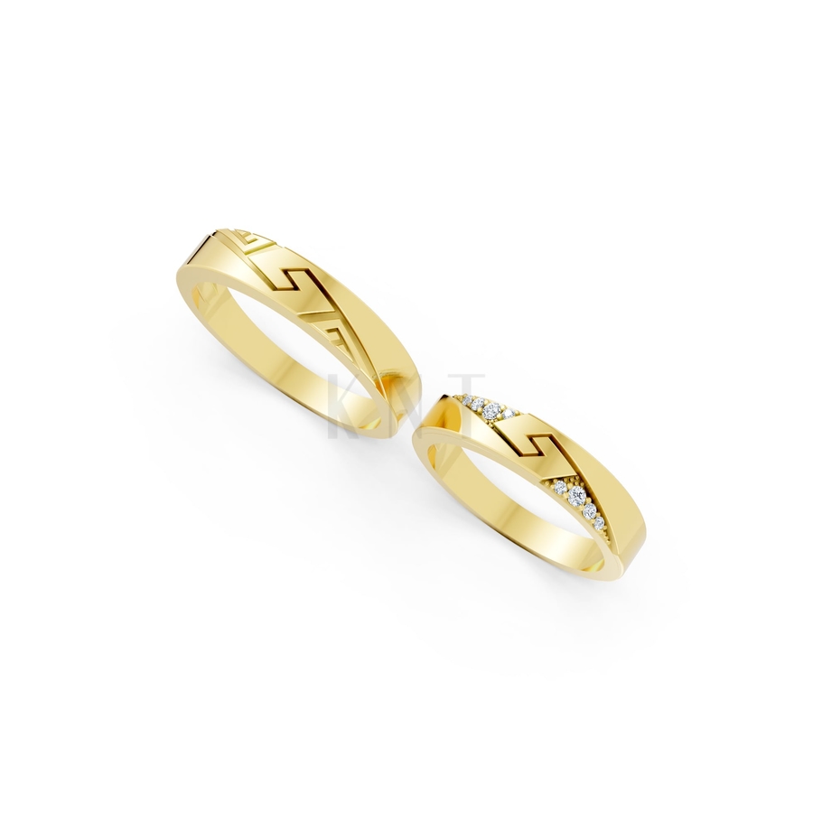 NHẪN CƯỚI A167 màu Vàng Gold thiết kế tinh xảo, độc đáo