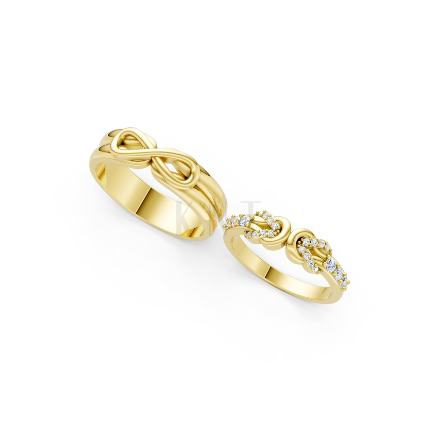 Nhẫn cưới A169 màu Vàng Gold thiết kế tinh xảo, độc đáo