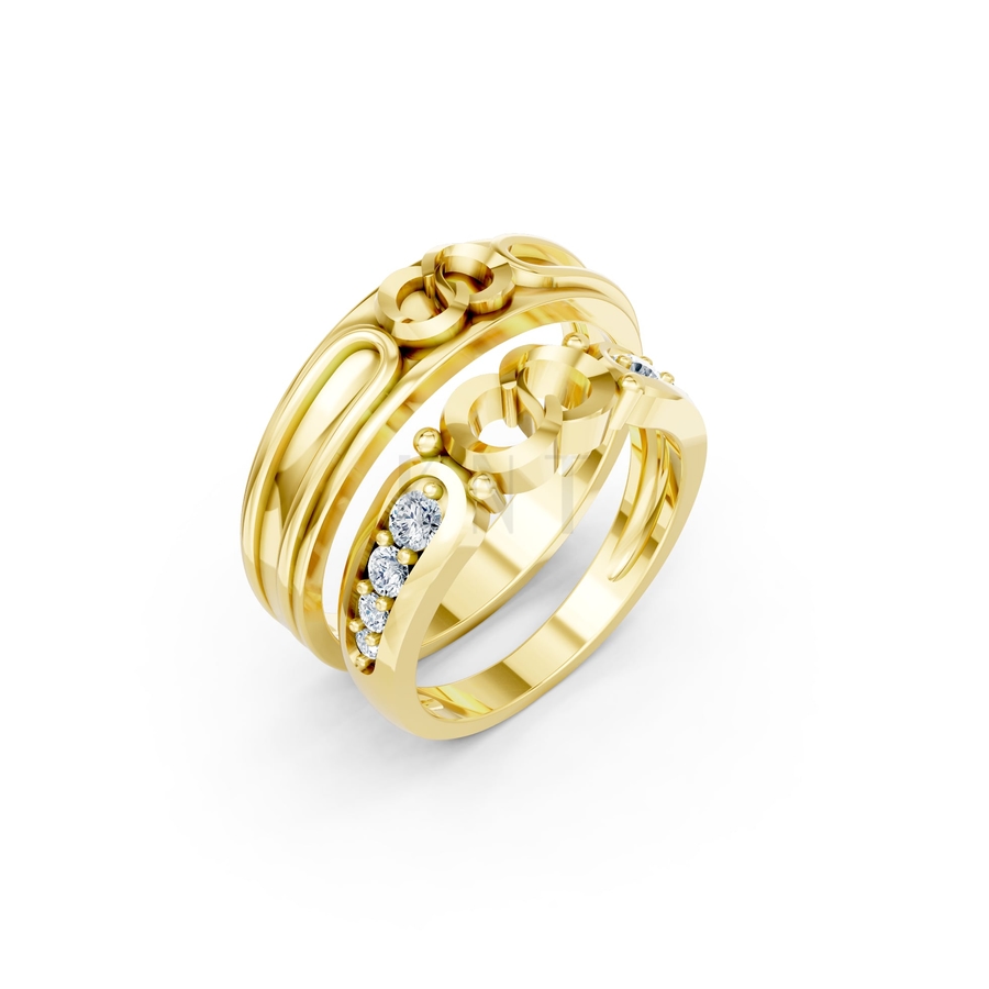 NHẪN CƯỚI A170 màu Vàng Gold thiết kế tinh tế, sang trọng