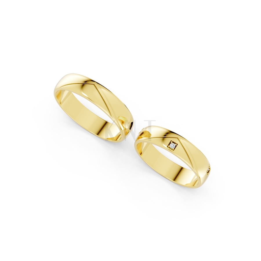 NHẪN CƯỚI A191 màu Vàng Gold thiết kế tinh xảo, độc đáo