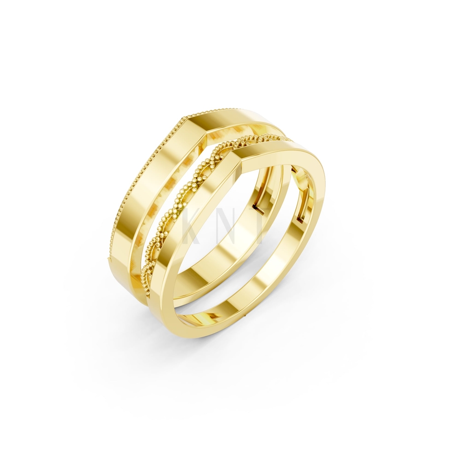 Nhẫn cưới A206 màu Vàng Gold thiết kế tinh tế, sang trọng