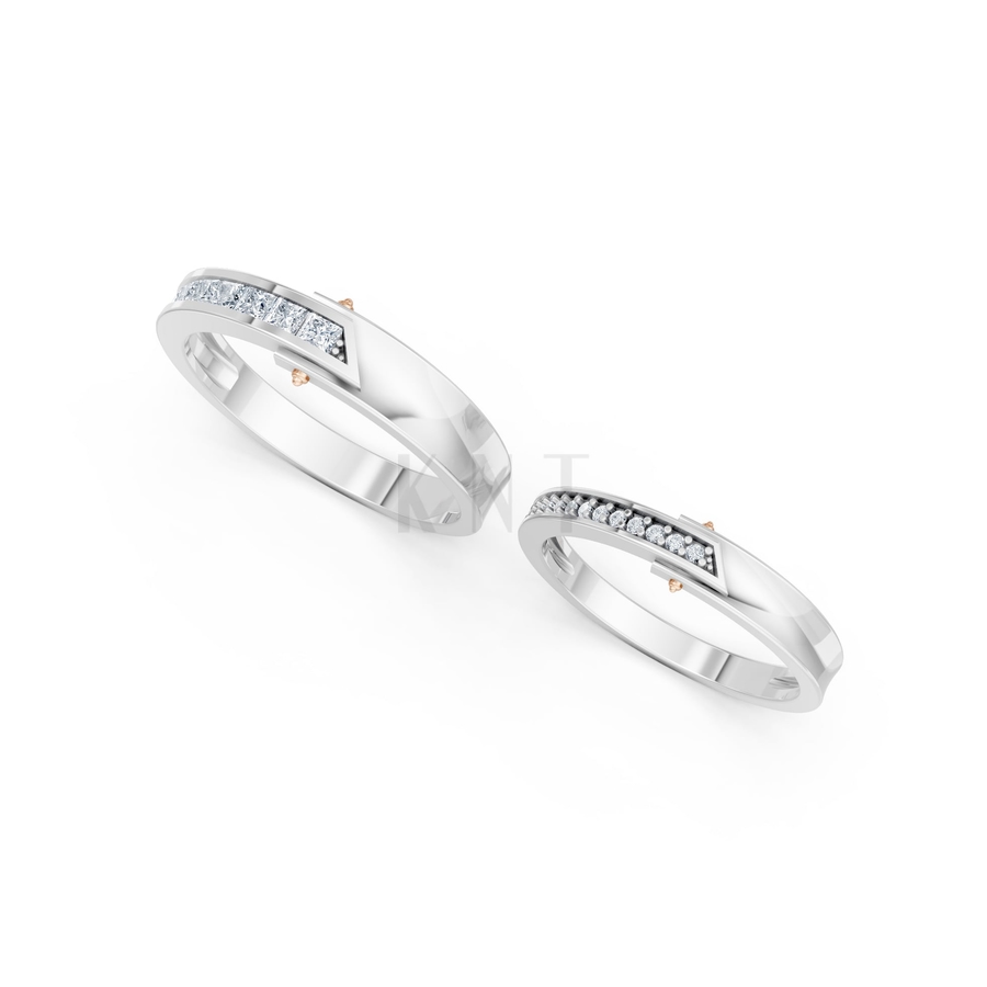 Nhẫn cưới A212 phối màu Dual Color phong cách trẻ trung, nổi bật