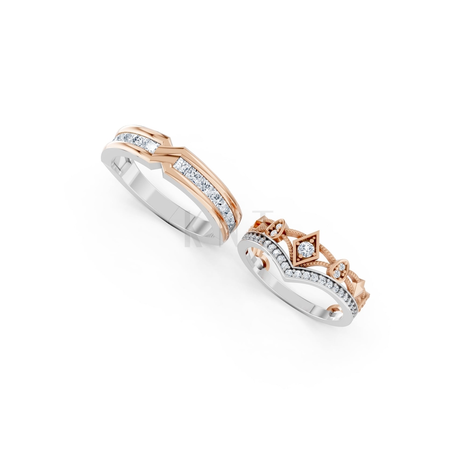 Nhẫn cưới A213 phối màu Dual Color phong cách trẻ trung, nổi bật