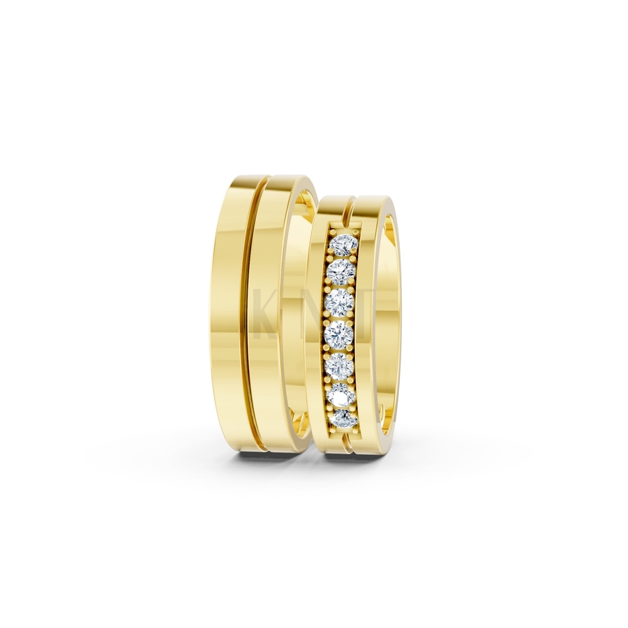 Nhẫn cưới A222 màu Vàng Gold vàng 10K/14K/18K/607 cao cấp, thanh lịch