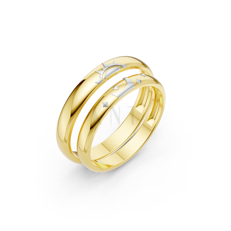 NHẪN CƯỚI A226 phối màu Dual Color họa tiết ấn tượng, cá tính