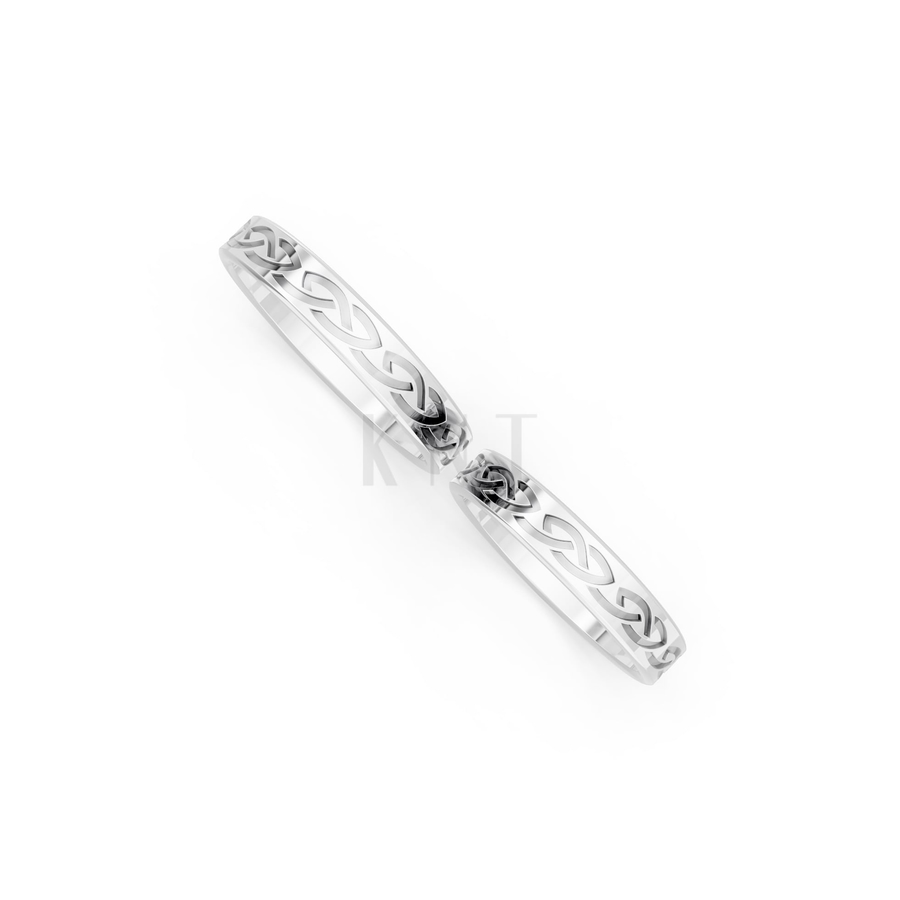 NHẪN CƯỚI E873 màu vàng trắng White Gold vàng sáng bóng, thiết kế trẻ trung