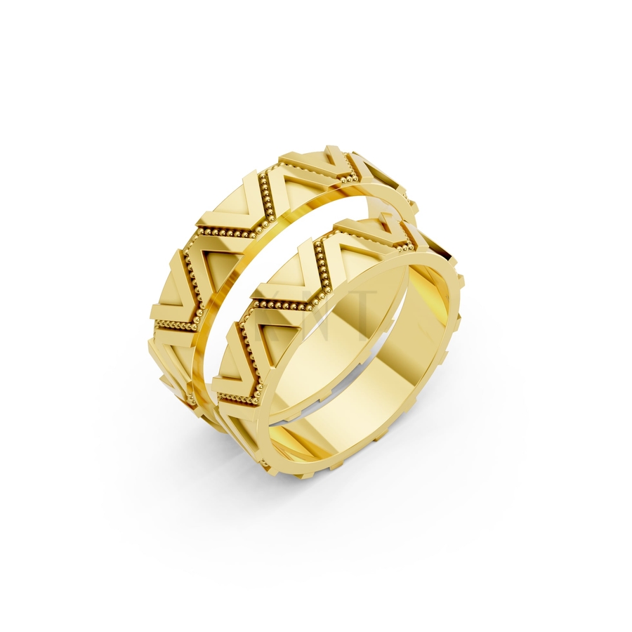 NHẪN CƯỚI E880 màu Vàng Gold thiết kế tinh tế, sang trọng