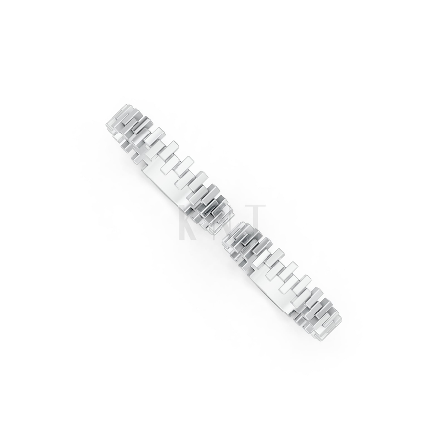 Nhẫn cưới H61 màu vàng trắng White Gold kiểu dáng cá tính, hiện đại