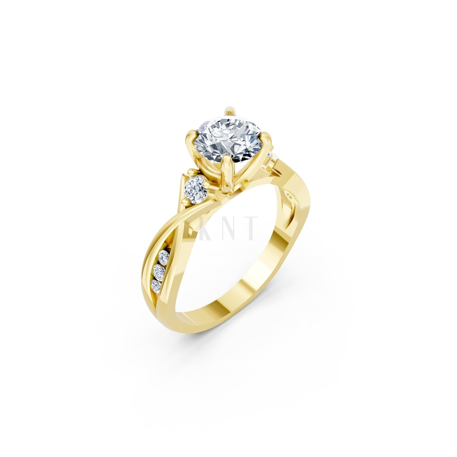 Nhẫn đính hôn đá cao cấp R397 – AILANI màu Vàng Gold thiết kế tinh tế, sang trọng