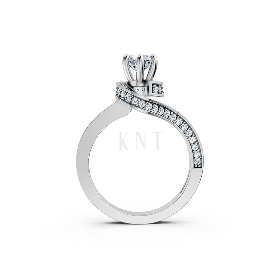 Nhẫn đính hôn R252 mặt nhẫn khắc chữ I Love You nổi bật màu vàng trắng White Gold kiểu dáng cá tính, hiện đại