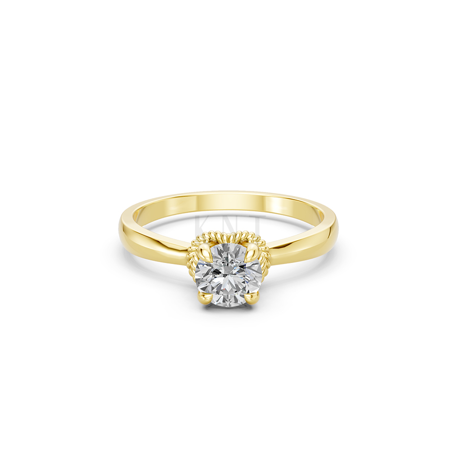 Nhẫn đính hôn R257 màu Vàng Gold vàng 10K/14K/18K/607 đính đá nhỏ, thanh lịch