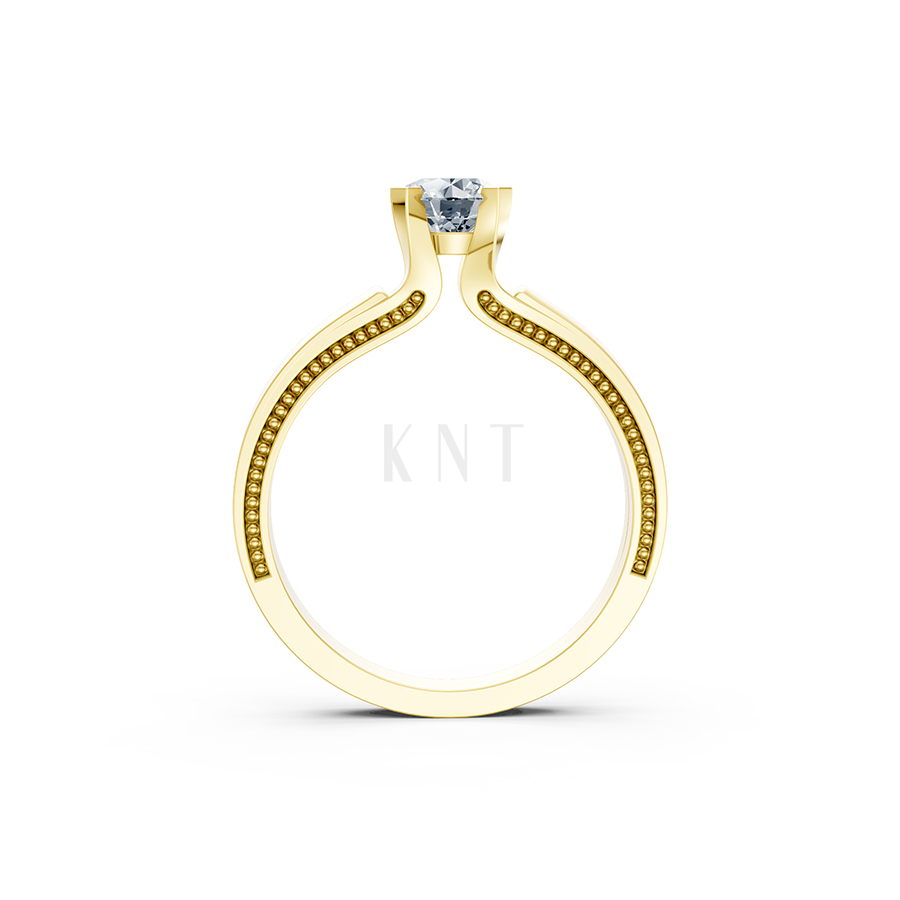 Nhẫn đính hôn R265 màu Vàng Gold thiết kế tinh xảo, độc đáo