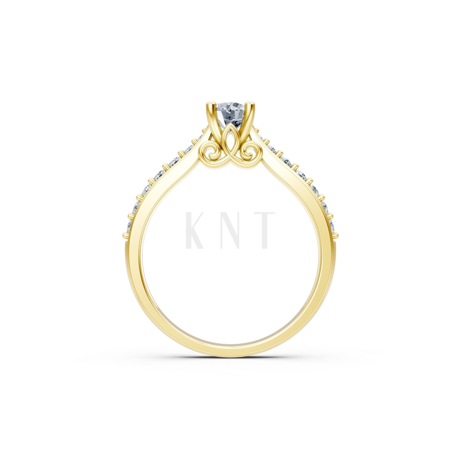 Nhẫn đính hôn R269 màu Vàng Gold vàng 10K/14K/18K/607 cao cấp, thanh lịch