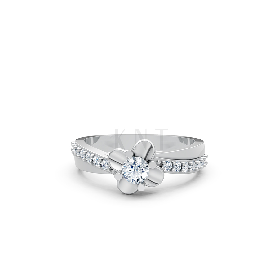 NHẪN ĐÍNH HÔN ĐÁ US - R27 - LONG LANH, CUỐN HÚT màu vàng trắng White Gold vàng sáng bóng, thiết kế trẻ trung