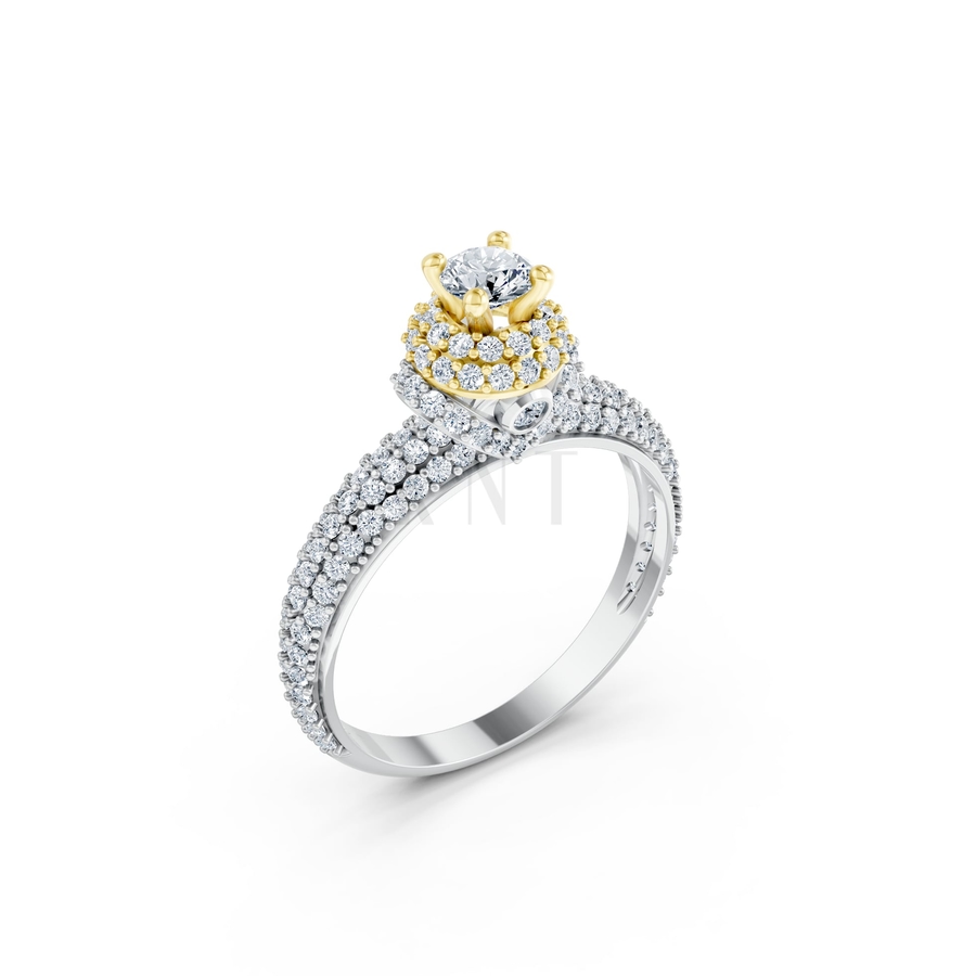 NHẪN ĐÍNH HÔN R295 phối màu Dual Color họa tiết ấn tượng, cá tính