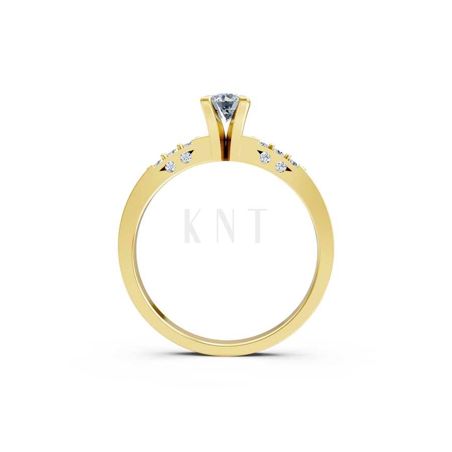 Nhẫn đính hôn R296 màu Vàng Gold vàng 10K/14K/18K/607 cao cấp, thanh lịch