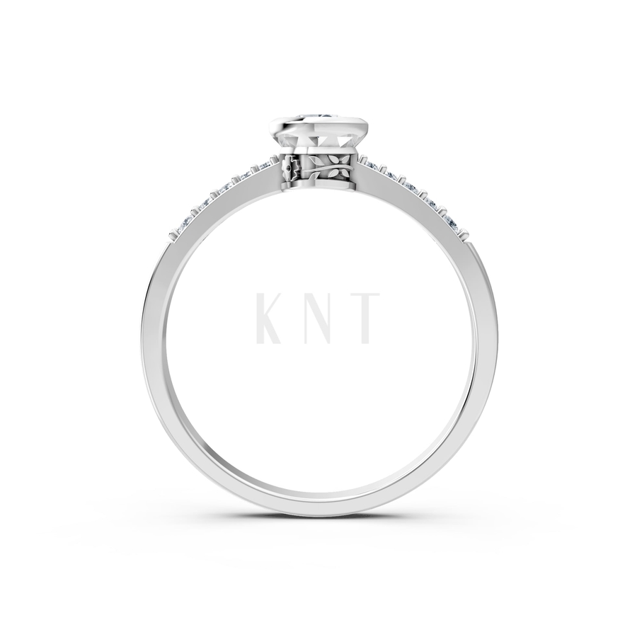 Nhẫn đính hôn đá cao cấp R298 màu vàng trắng White Gold vàng sáng, đường nét sắc sảo, tinh tế