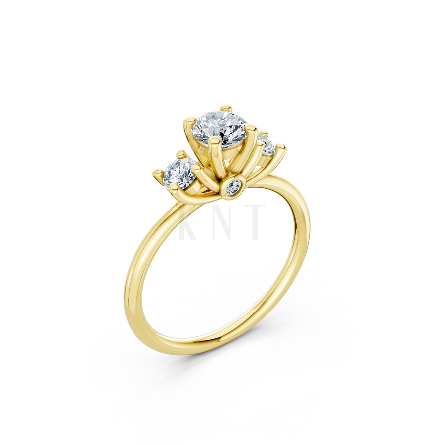 Nhẫn đính hôn đá US R313 màu Vàng Gold thiết kế tinh tế, sang trọng