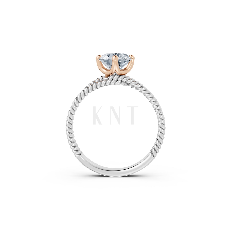 Nhẫn đính hôn đá US R318 phối màu Dual Color phong cách trẻ trung, nổi bật