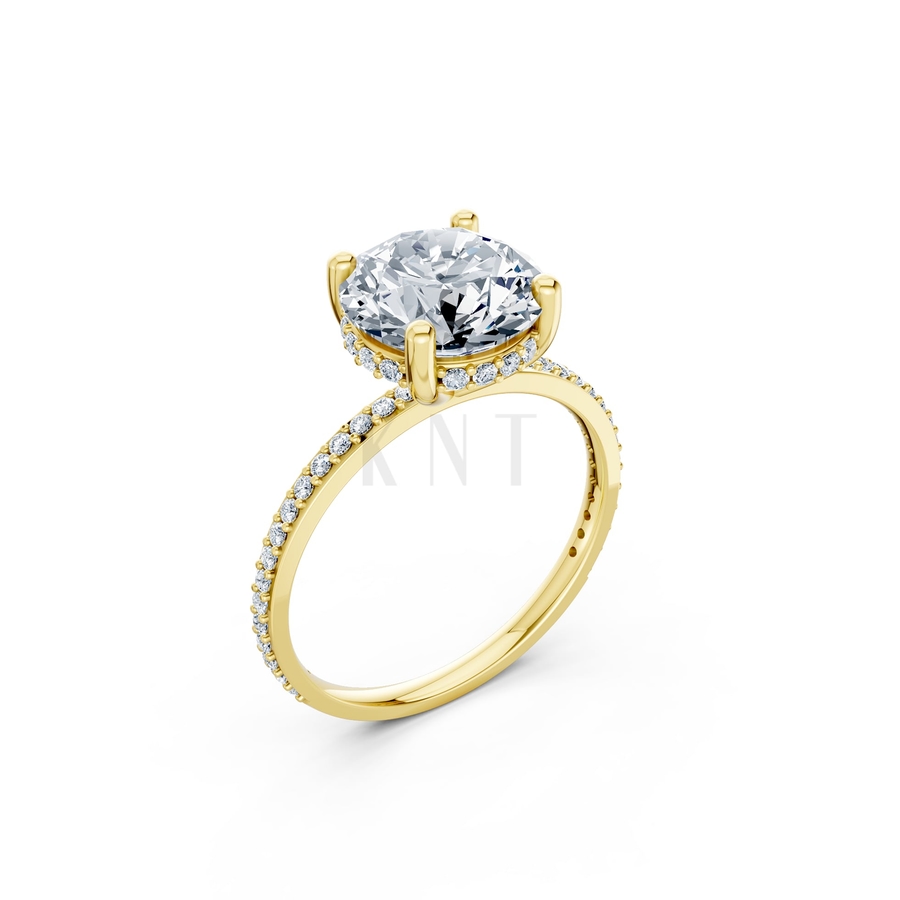 Nhẫn đính hôn đá US R319 màu Vàng Gold thiết kế tinh tế, sang trọng