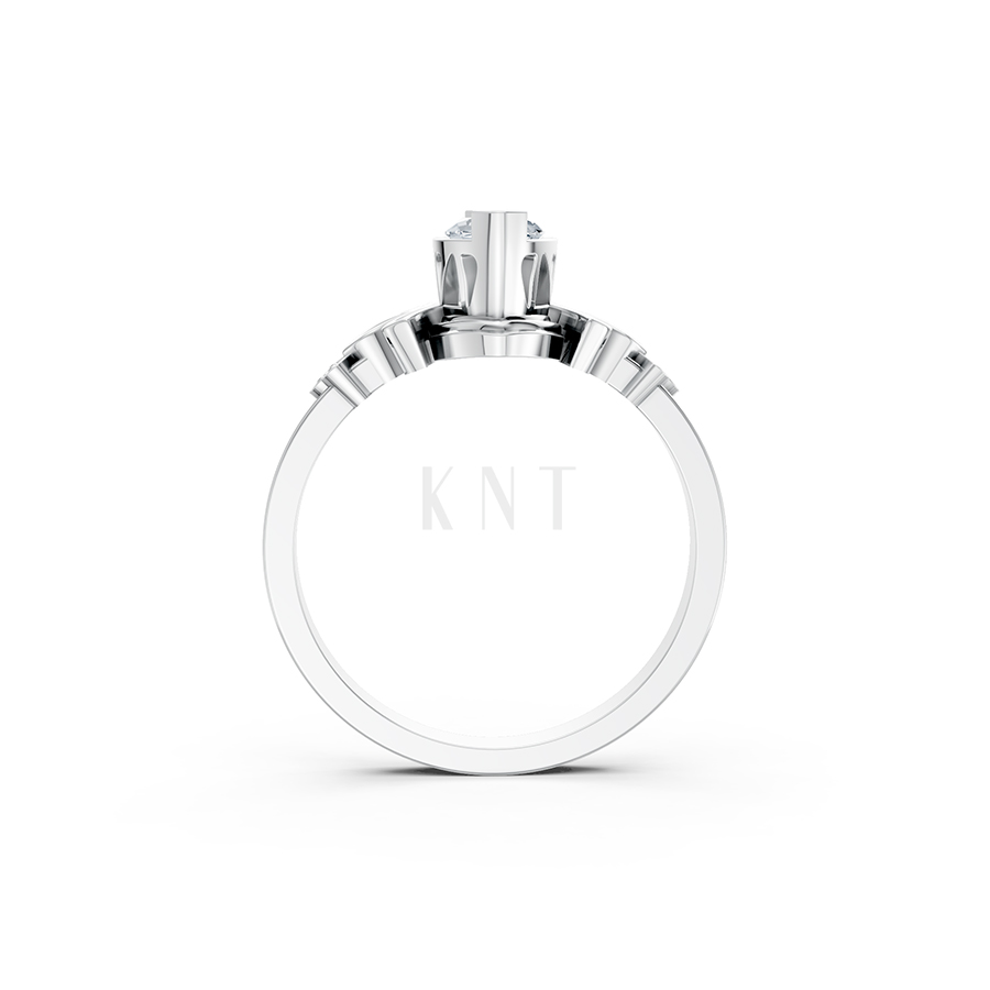 Nhẫn đính hôn Autumn R330 màu vàng trắng White Gold vàng sáng, đường nét sắc sảo, tinh tế