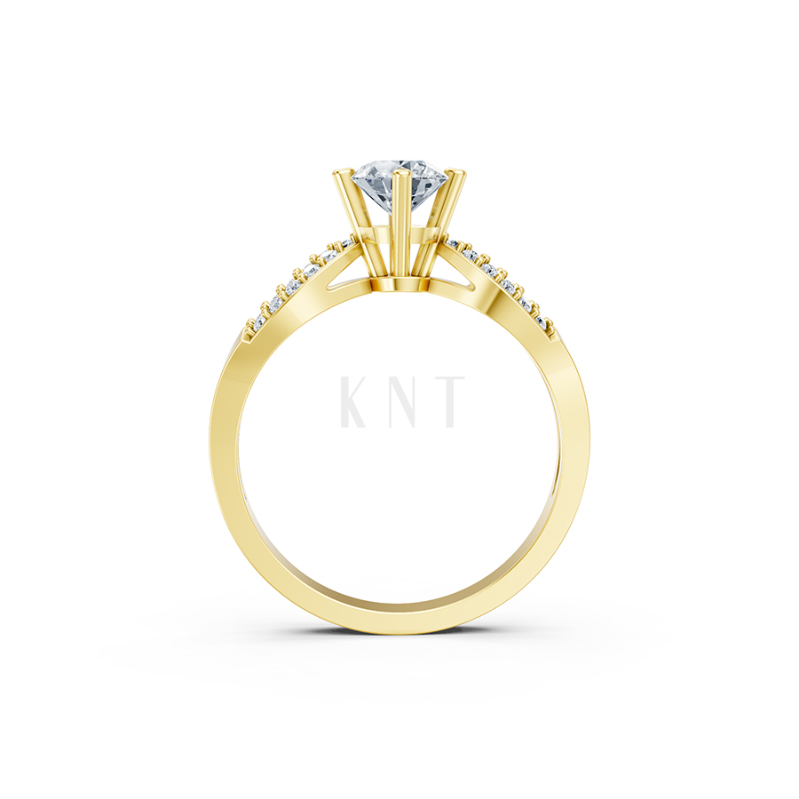 Nhẫn đính hôn đá US R336 – ALORA màu Vàng Gold thiết kế tinh xảo, độc đáo