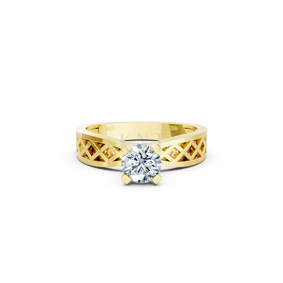 Nhẫn đính hôn đá US R348 – ALMA màu Vàng Gold vàng 10K/14K/18K/607 cao cấp, thanh lịch