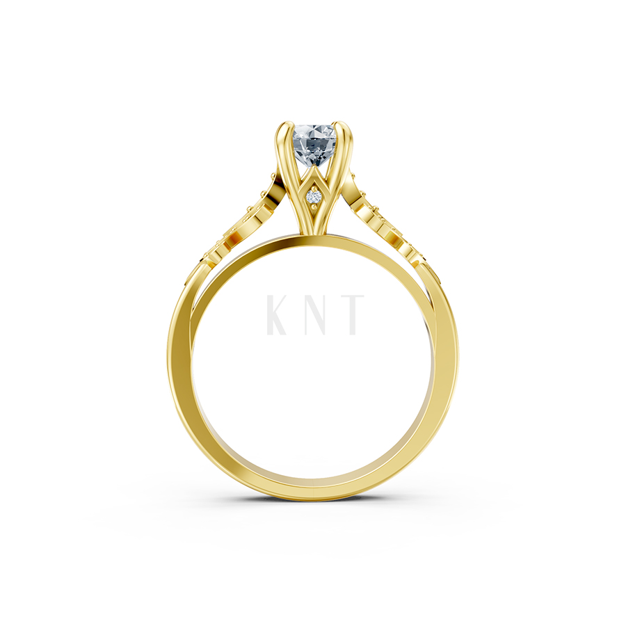 Nhẫn đính hôn đá US R355 – ALICE màu Vàng Gold vàng 10K/14K/18K/607 cao cấp, thanh lịch