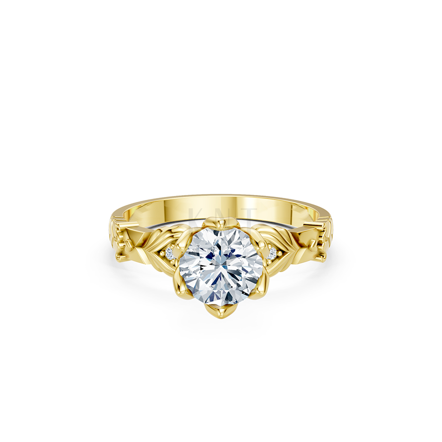 Nhẫn đính hôn Hy Lạp R363 – EROS màu Vàng Gold thiết kế tinh xảo, độc đáo