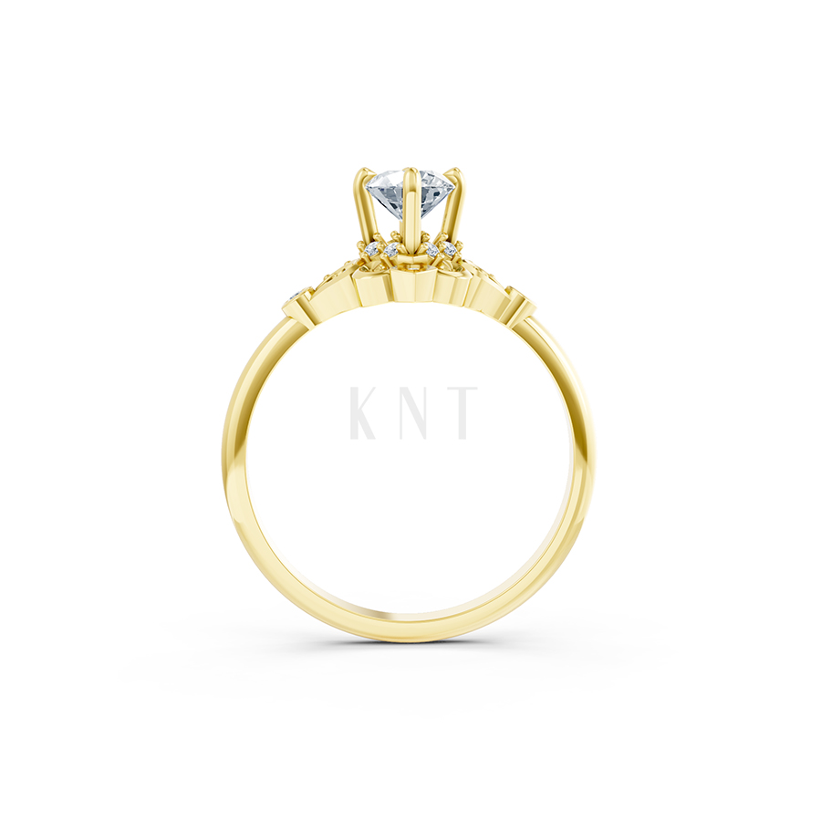 Nhẫn đính hôn Hy Lạp R365 – HERA màu Vàng Gold thiết kế tinh xảo, độc đáo