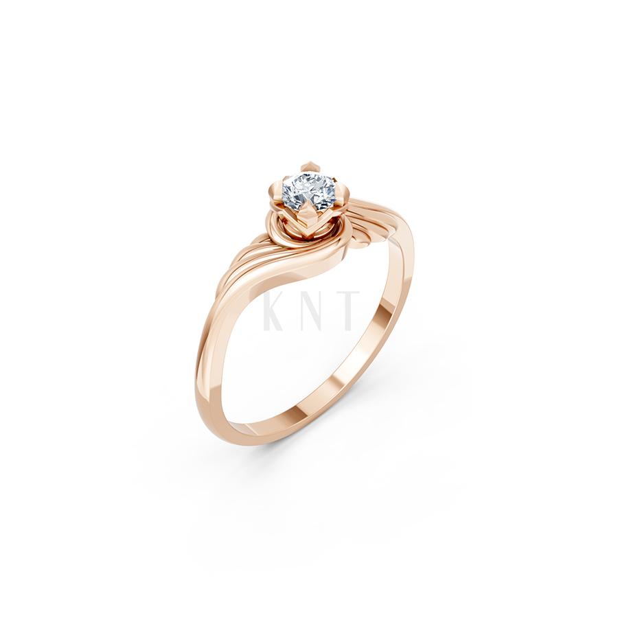 Nhẫn đính hôn Hy Lạp R368 – HERMES màu vàng hồng Rose Gold họa tiết ấn tượng, cá tính