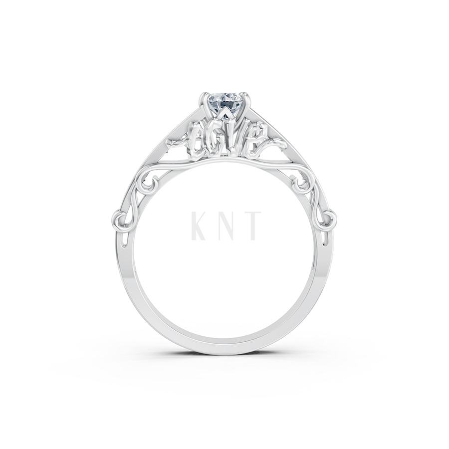 Nhẫn đính hôn Hy Lạp R369 – PISTIS màu vàng trắng White Gold kiểu dáng cá tính, hiện đại