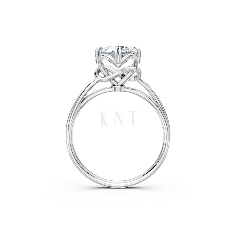 Nhẫn đính hôn đá cao cấp R396 màu vàng trắng White Gold kiểu dáng cá tính, hiện đại