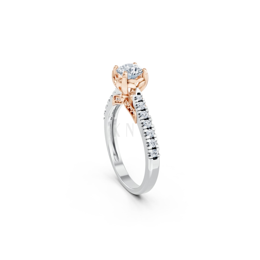 Nhẫn đính hôn Abigail R415 phối màu Dual Color phong cách trẻ trung, nổi bật