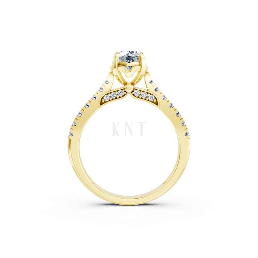 Nhẫn đính hôn Abigail R415 màu Vàng Gold vàng 10K/14K/18K/607 cao cấp, thanh lịch