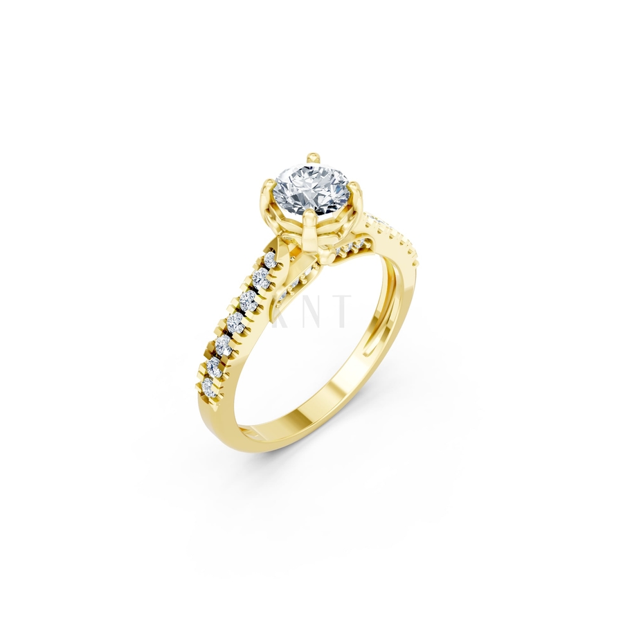 Nhẫn đính hôn Abigail R415 màu Vàng Gold thiết kế tinh tế, sang trọng