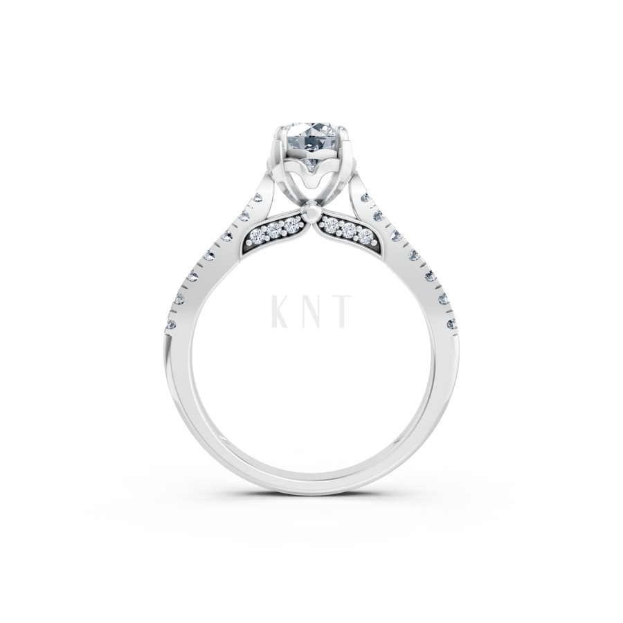 Nhẫn đính hôn Abigail R415 màu vàng trắng White Gold kiểu dáng cá tính, hiện đại