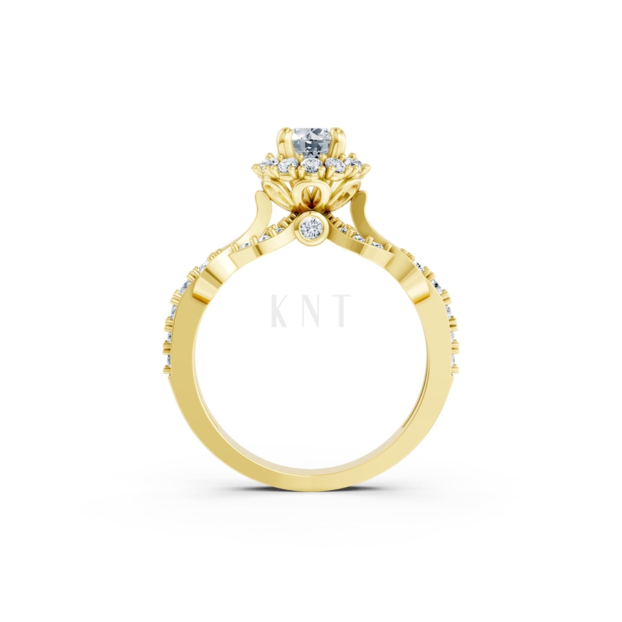 NHẪN ĐÍNH HÔN SEOUL R440 màu Vàng Gold vàng 10K/14K/18K/607 cao cấp, thanh lịch