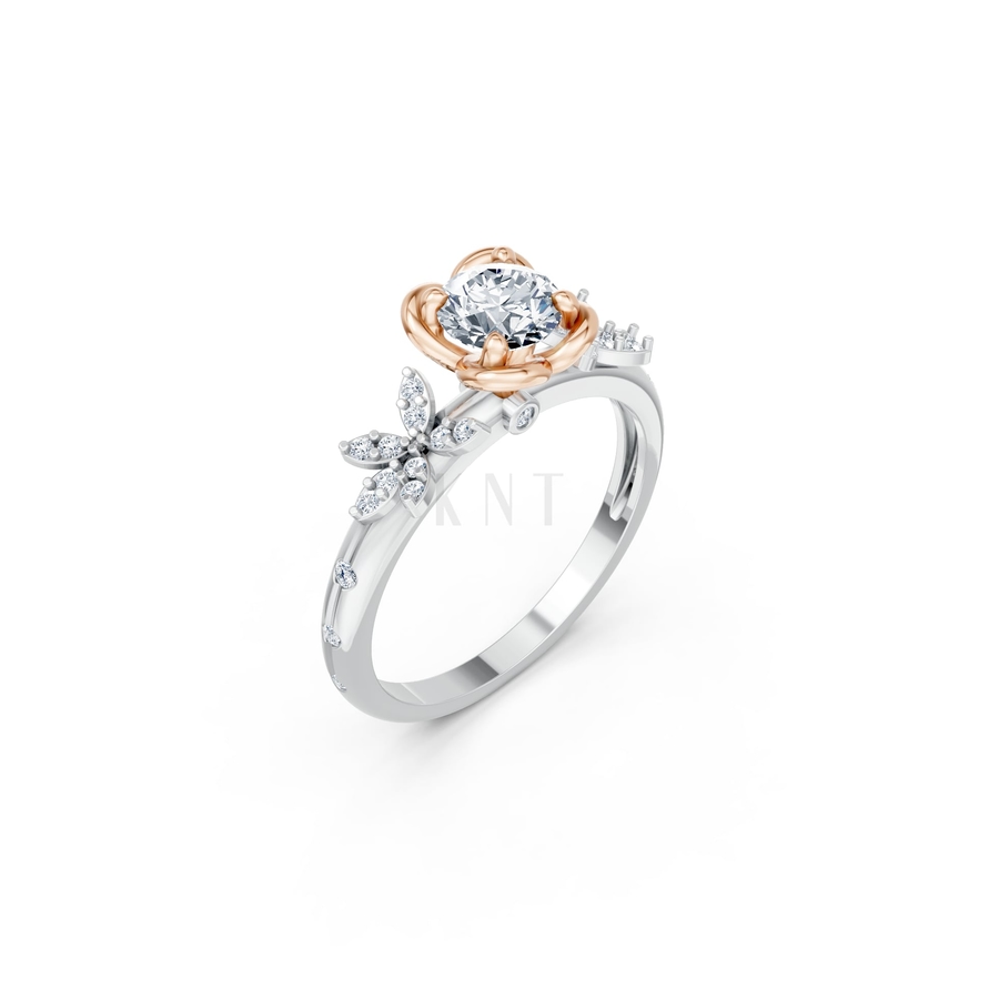 NHẪN ĐÍNH HÔN SEOUL R441 phối màu Dual Color họa tiết ấn tượng, cá tính