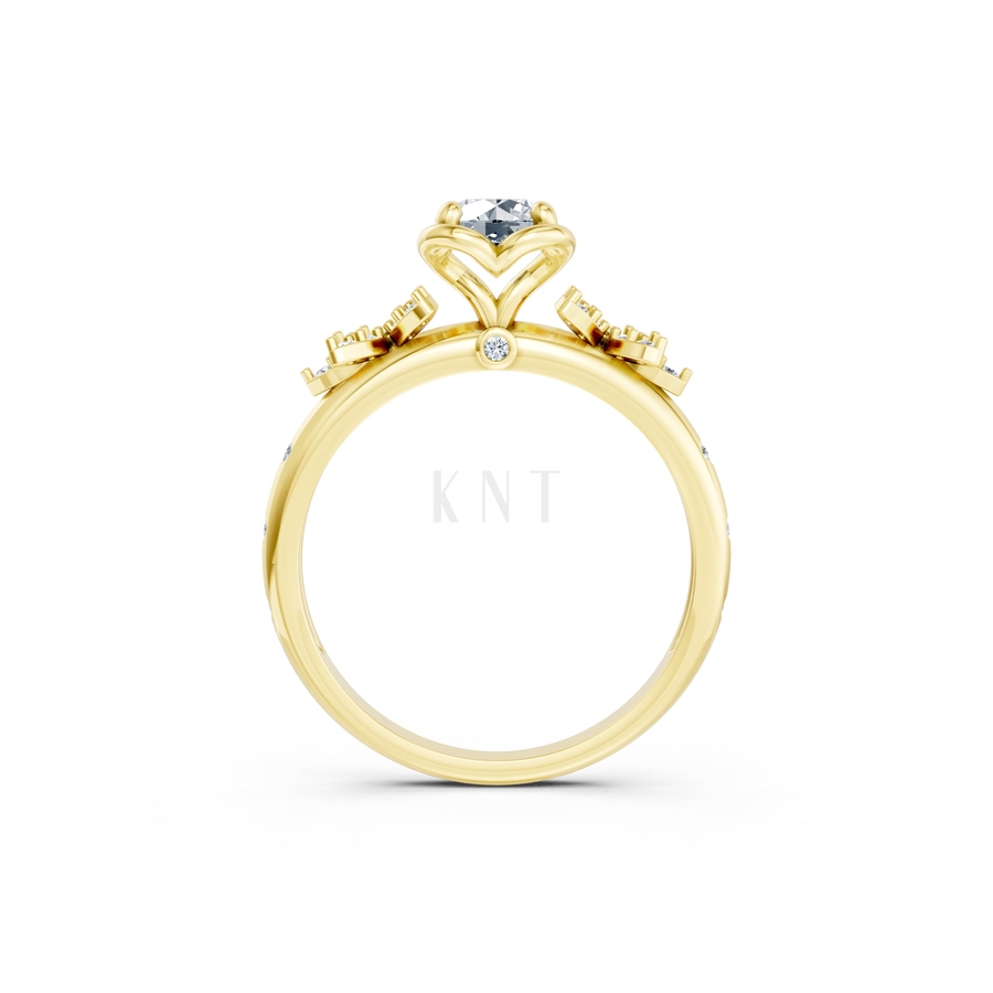 NHẪN ĐÍNH HÔN SEOUL R441 màu Vàng Gold vàng 10K/14K/18K/607 cao cấp, thanh lịch