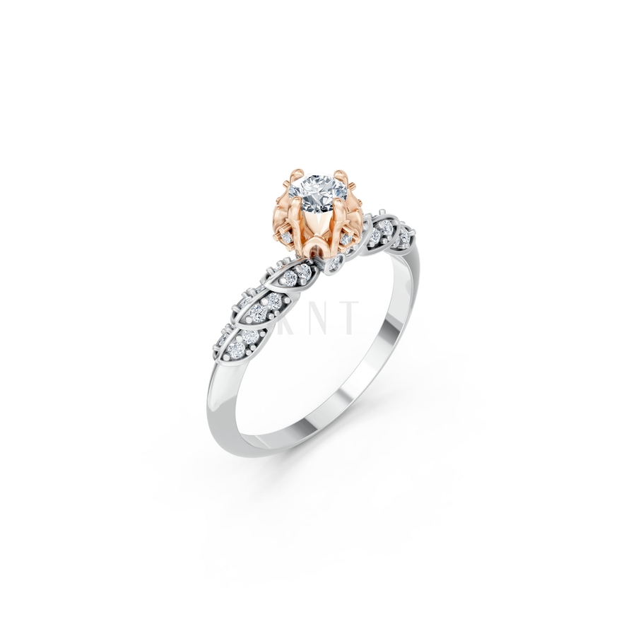 NHẪN ĐÍNH HÔN SEOUL R442 phối màu Dual Color họa tiết ấn tượng, cá tính