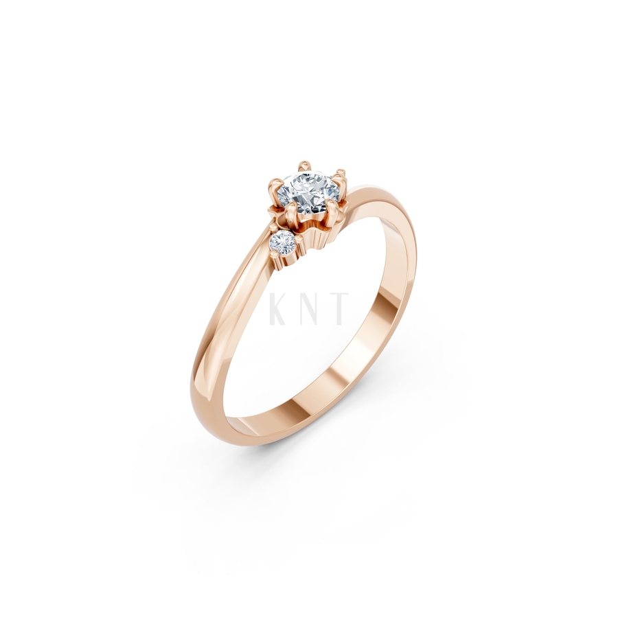 NHẪN ĐÍNH HÔN R447 màu vàng hồng Rose Gold họa tiết ấn tượng, cá tính