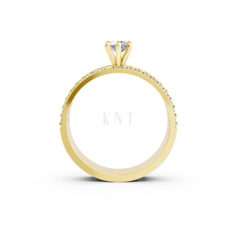 NHẪN ĐÍNH HÔN R458 màu Vàng Gold vàng 10K/14K/18K/607 cao cấp, thanh lịch