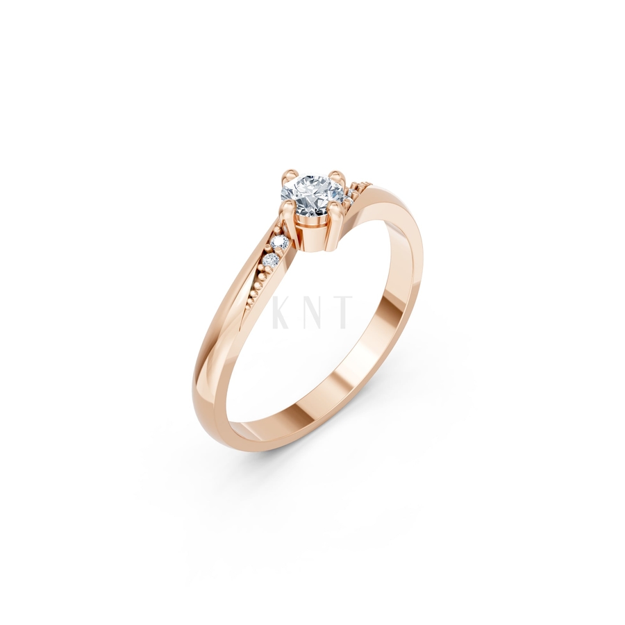 NHẪN ĐÍNH HÔN R459 màu vàng hồng Rose Gold họa tiết ấn tượng, cá tính