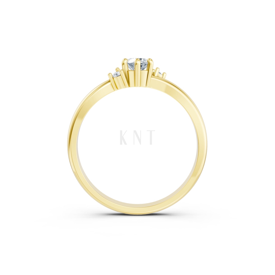 NHẪN ĐÍNH HÔN R460 màu Vàng Gold vàng 10K/14K/18K/607 cao cấp, thanh lịch