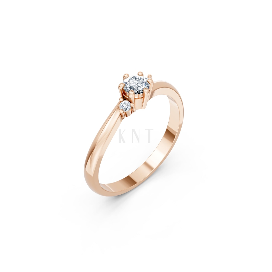NHẪN ĐÍNH HÔN R460 màu vàng hồng Rose Gold họa tiết ấn tượng, cá tính