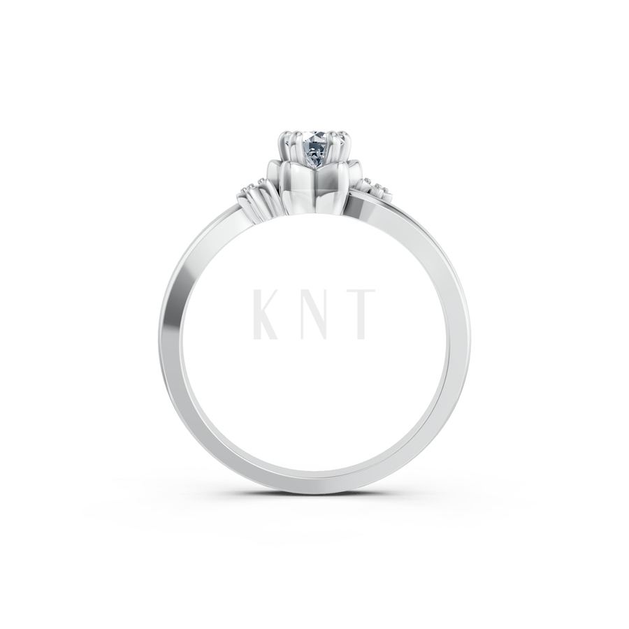 NHẪN ĐÍNH HÔN R462 màu vàng trắng White Gold vàng sáng bóng, thiết kế trẻ trung