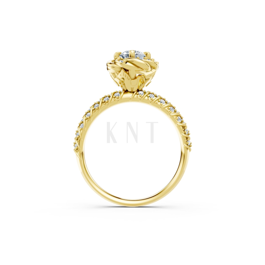 Nhẫn đính hôn R472 màu Vàng Gold vàng 10K/14K/18K/607 cao cấp, thanh lịch