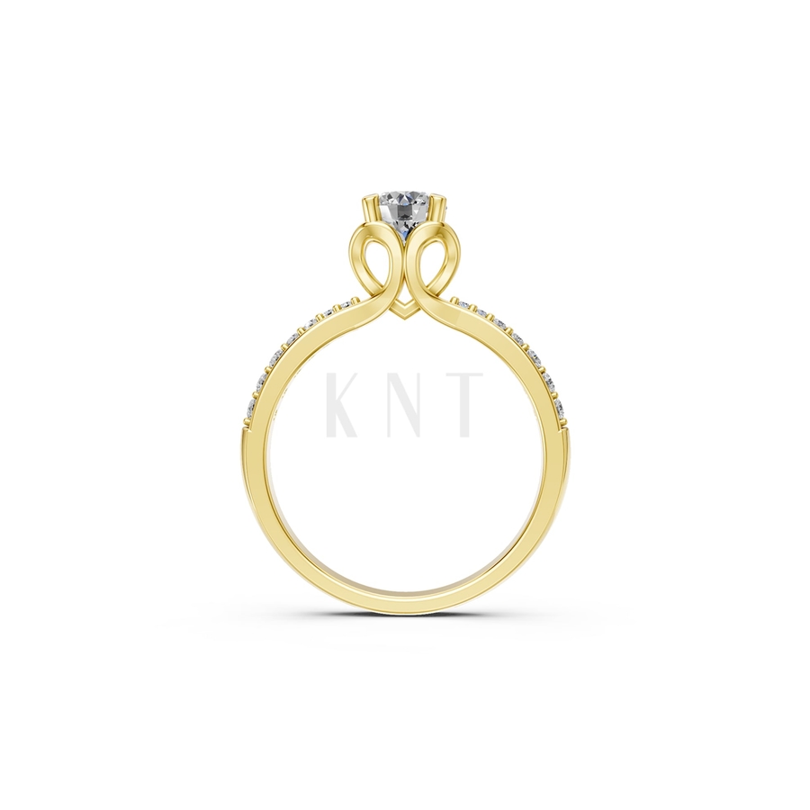 NHẪN ĐÍNH HÔN R479 màu Vàng Gold thiết kế phá cách, sang trọng