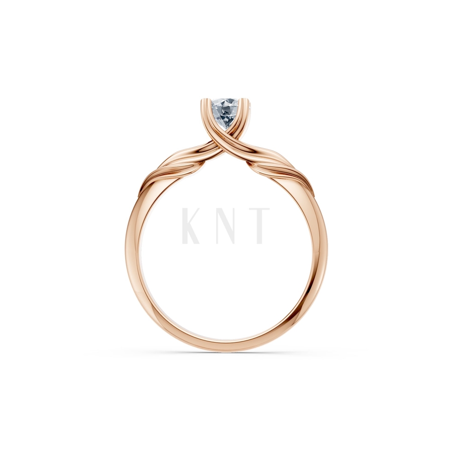 Nhẫn đính hôn R480 màu vàng hồng Rose Gold vàng đẹp, họa tiết hình học, độc đáo